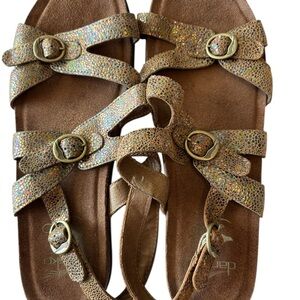 Dansko Womens Brown Leather Comfort Sandals Straps Boho Size EU 41/US 9.5-10